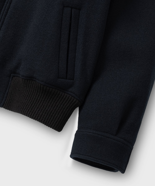 NONBLANK(ノンブランク)の「ニットカラーウールブレンドショートジャケット_DARK NAVY(その他アウター・メンズ・ダークネイビー・LARGE/MEDIUM/X-LARGE)」の8枚目の写真