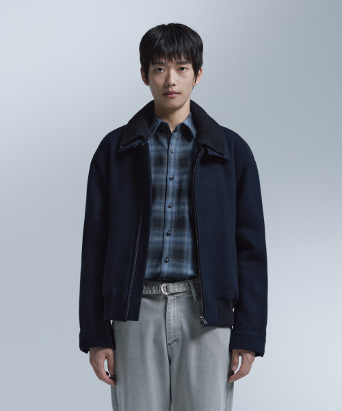 NONBLANK(ノンブランク)の「ニットカラーウールブレンドショートジャケット_DARK NAVY(その他アウター・メンズ・ダークネイビー・LARGE/MEDIUM/X-LARGE)」の13枚目の写真