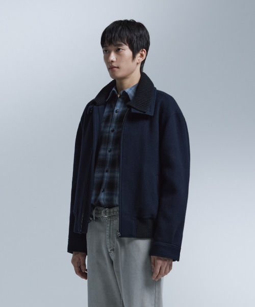 NONBLANK(ノンブランク)の「ニットカラーウールブレンドショートジャケット_DARK NAVY(その他アウター・メンズ・ダークネイビー・LARGE/MEDIUM/X-LARGE)」の15枚目の写真