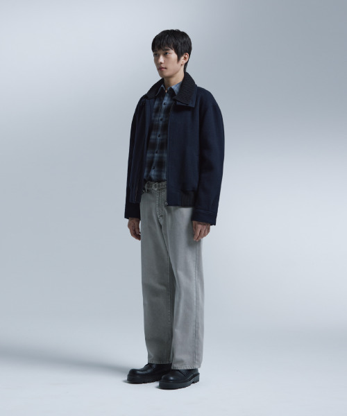 NONBLANK(ノンブランク)の「ニットカラーウールブレンドショートジャケット_DARK NAVY(その他アウター・メンズ・ダークネイビー・LARGE/MEDIUM/X-LARGE)」の16枚目の写真