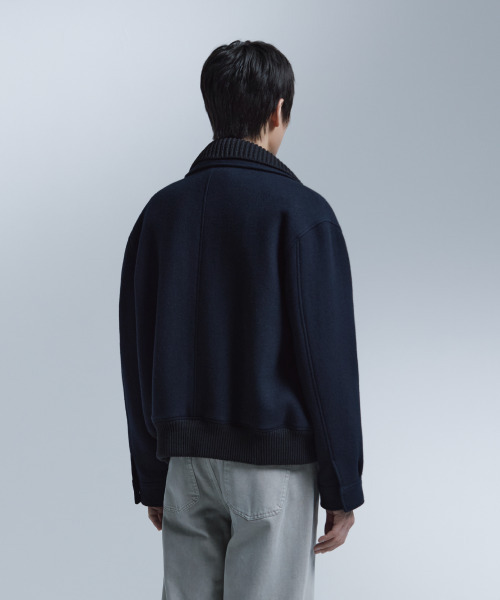 NONBLANK(ノンブランク)の「ニットカラーウールブレンドショートジャケット_DARK NAVY(その他アウター・メンズ・ダークネイビー・LARGE/MEDIUM/X-LARGE)」の17枚目の写真