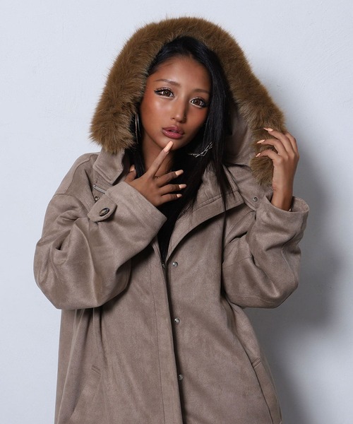 PROJECT WAVE ブラックファージャケット セール】【BLACKQUEEN】スウェードファーアウター（その他アウター