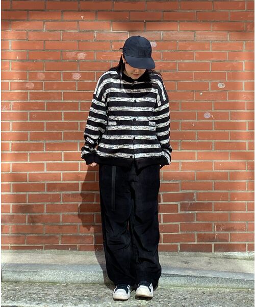 ENDOOR(エンドア)の「Needle crop cardigan (black stripe)(カーディガン/ボレロ・メンズ・ブラック・1/2)」の14枚目の写真