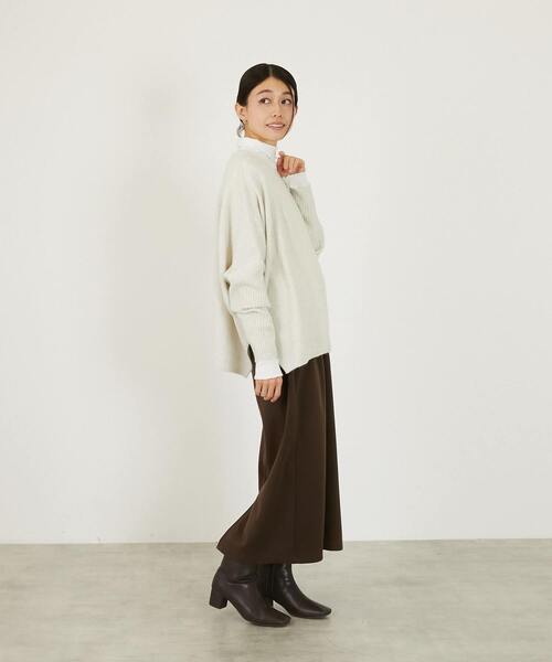 MELROSE claire(メルローズ クレール)の「【ボイルニットジャージロングスカート】(スカート・レディース・チャコールグレー/アイボリー/ブラウン・FREE)」の20枚目の写真