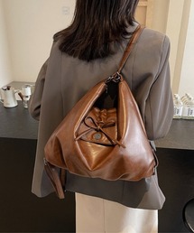 ショルダーバッグ フェイクレザーリュック