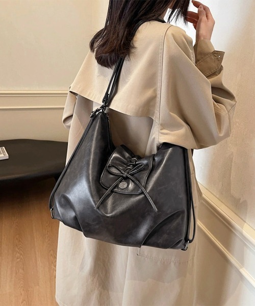 Miniministore(ミニミニストア)の「ショルダーバッグ フェイクレザーリュック(ショルダーバッグ・レディース・ブラック/ブラウン/キャメル・FREE)」の6枚目の写真