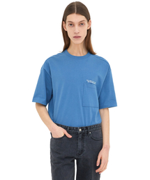 PIECE WORKER（ピースウォーカー）の「Lettering Pocket Tee - Blue（Tシャツ/カットソー）」