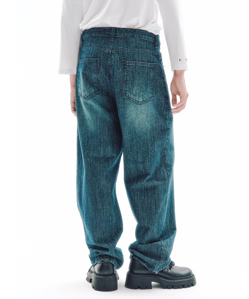 TRIPSHOP(トリップショップ)の「ノマドリベットデニムパンツ(デニムパンツ・レディース・ダークブルー・SMALL/MEDIUM)」の2枚目の写真