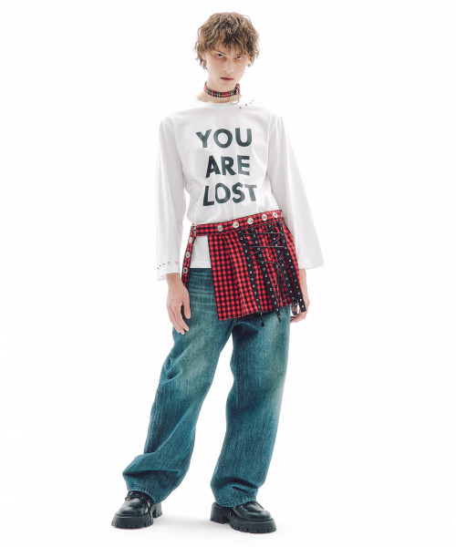 TRIPSHOP(トリップショップ)の「ノマドリベットデニムパンツ(デニムパンツ・レディース・ダークブルー・SMALL/MEDIUM)」の3枚目の写真