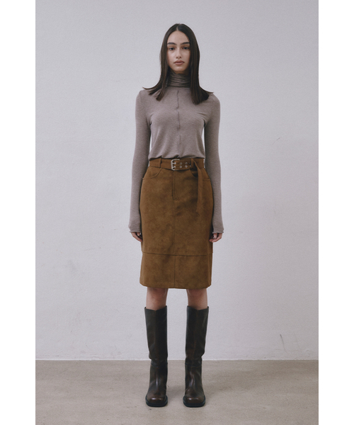 MIDNLOW（ミッドアンドロー）の「Belted Leather Skirt（スカート・レディース・その他・SMALL/MEDIUM）」の6枚目の写真