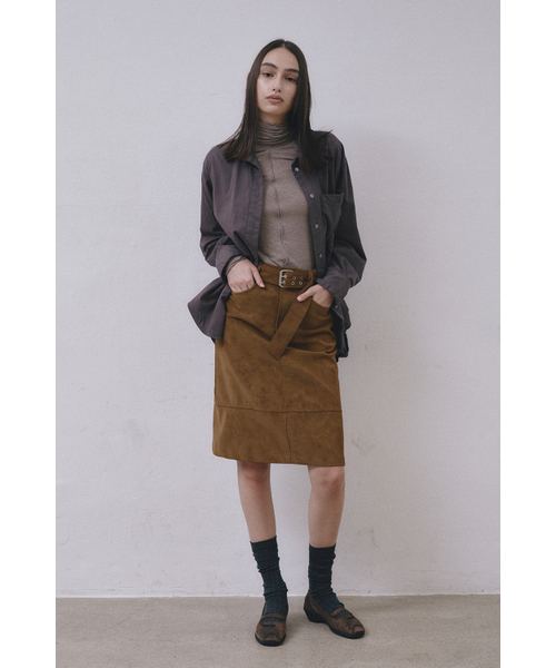 MIDNLOW（ミッドアンドロー）の「Belted Leather Skirt（スカート・レディース・その他・SMALL/MEDIUM）」の7枚目の写真