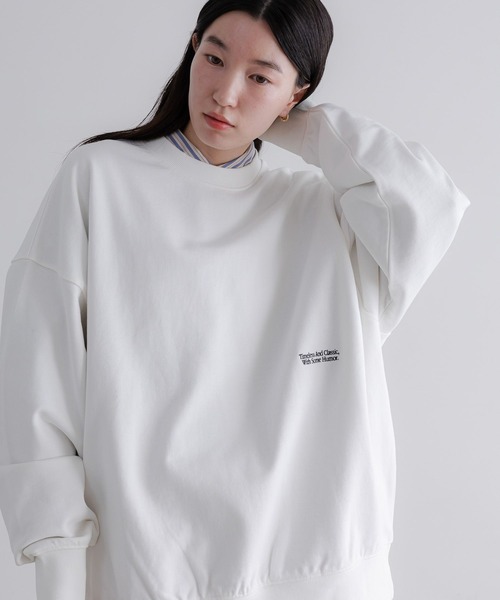 LOWRYS FARM(ローリーズファーム)の「【LFM(U)】CREWNECK SWEAT/P 629983(スウェット・メンズ・グレー/サックスブルー/ホワイト/ピンク/ネイビー・SMALL/MEDIUM/LARGE)」の2枚目の写真
