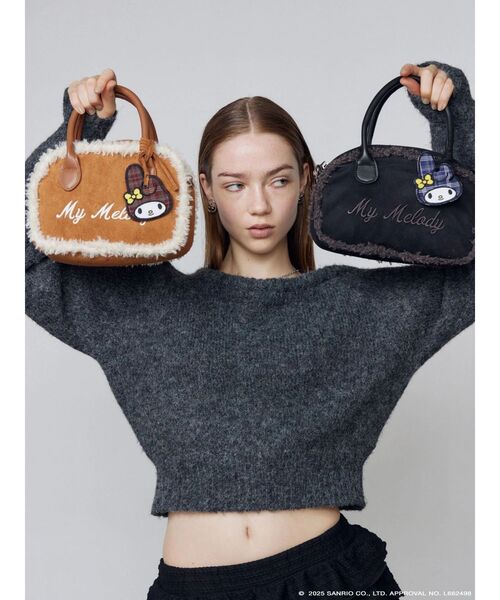 EMODA（エモダ）の「【マイメロディ】SHEARLING BOSTON BAG（ボストンバッグ・レディース・キャメル/ブラック・FREE）」の3枚目の写真