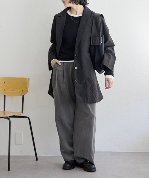ear PAPILLONNER（イアパピヨネ）の「【kawa-kawa(カワカワ)】NO1529 wetワンショルダーバッグ（トートバッグ・レディース・ブラック・FREE）」の14枚目の写真