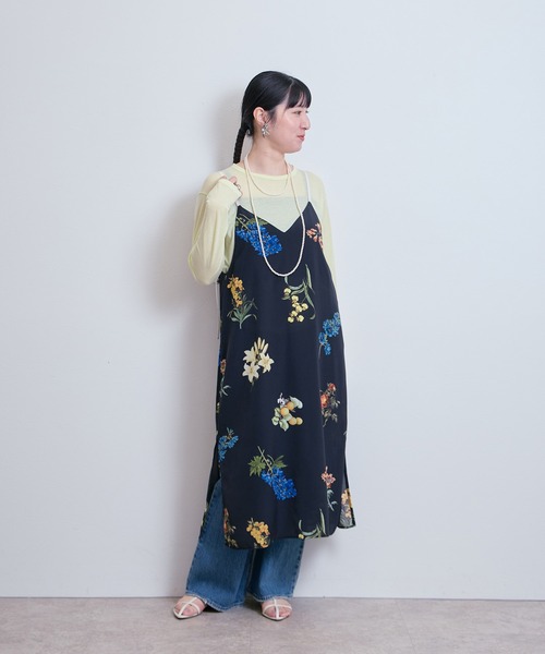 LHELBIE（レルビエ）の「プリントキャミワンピース（ワンピース・レディース・オフホワイト/ブラック・M）」の15枚目の写真