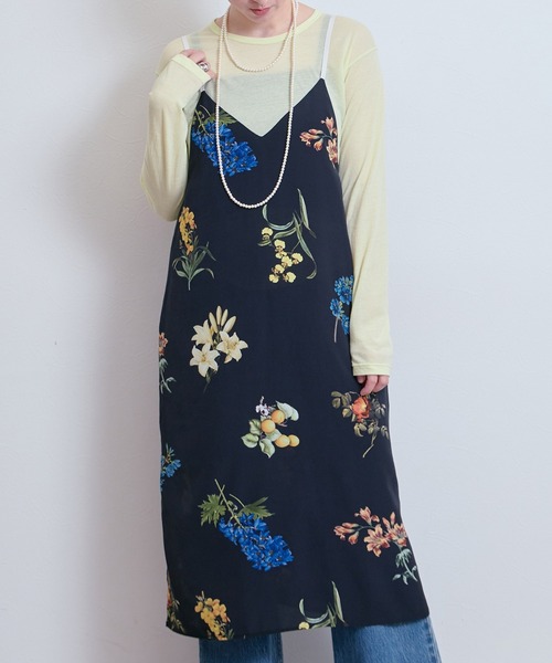 LHELBIE（レルビエ）の「プリントキャミワンピース（ワンピース・レディース・オフホワイト/ブラック・M）」の7枚目の写真