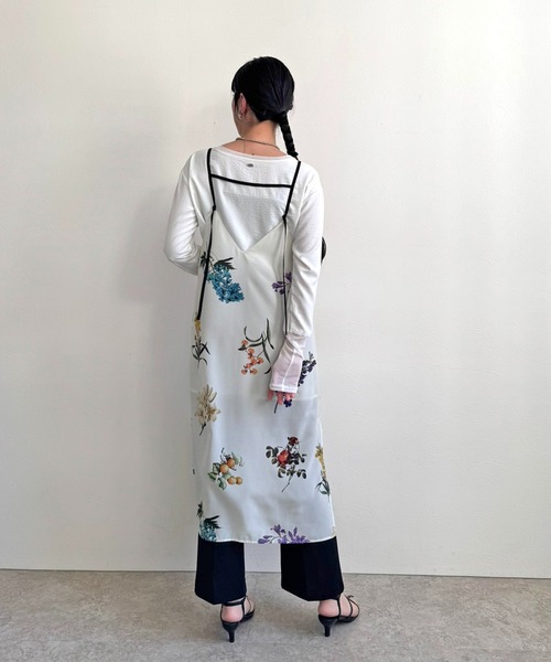 LHELBIE（レルビエ）の「プリントキャミワンピース（ワンピース・レディース・オフホワイト/ブラック・M）」の19枚目の写真