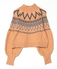 セール】ビジュージャカード クルーネックプルオーバー(ニット セール】ビジュージャカード クルーネックプルオーバー(ニット