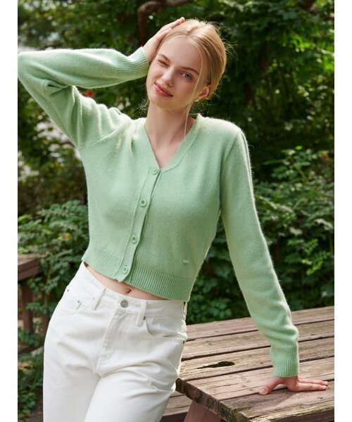 RE_L(リエル)の「Raccoon v cardigan (mint)(カーディガン/ボレロ・レディース・その他・FREE)」の2枚目の写真