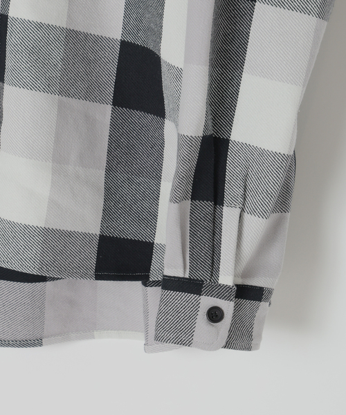B.C STOCK（ベーセーストック）の「ビックチェック柄 フード シャツ（シャツ/ブラウス・メンズ・グレー/ブルー系その他/レッド・MEDIUM/LARGE）」の18枚目の写真