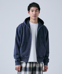 B.C STOCK | 【ANTS & ELEPHANTS】ブリーチ加工 ショート丈 ダブルジップ裏毛パーカー(パーカー)