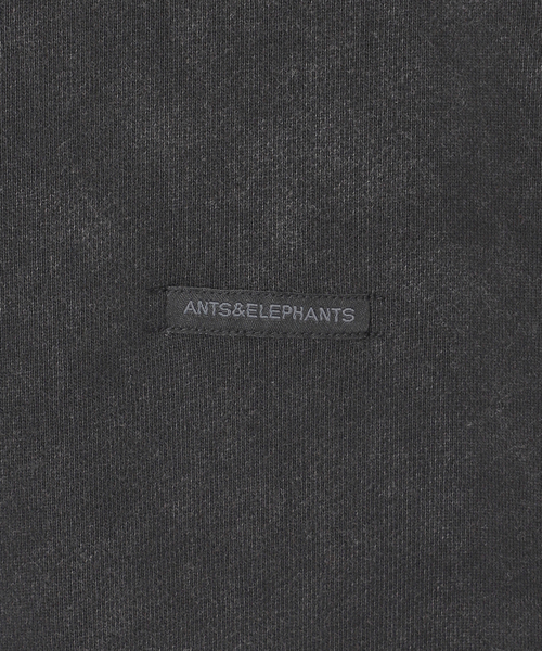 B.C STOCK（ベーセーストック）の「【ANTS & ELEPHANTS】ブリーチ加工 ショート丈 ダブルジップ裏毛パーカー（パーカー・メンズ・ブラック/レッド/ブラウン/ネイビー・LARGE/MEDIUM）」の10枚目の写真