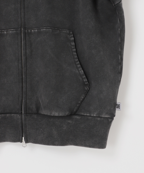 B.C STOCK（ベーセーストック）の「【ANTS & ELEPHANTS】ブリーチ加工 ショート丈 ダブルジップ裏毛パーカー（パーカー・メンズ・ブラック/レッド/ブラウン/ネイビー・LARGE/MEDIUM）」の13枚目の写真