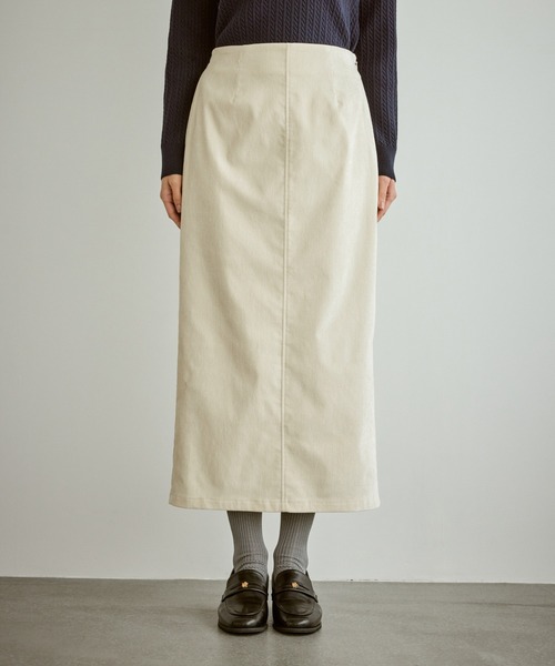 ROPE' PICNIC（ロペピクニック）の「シェニール織アイラインスカート（スカート・レディース・チャコールグレー/キナリ・L/M/S）」の19枚目の写真