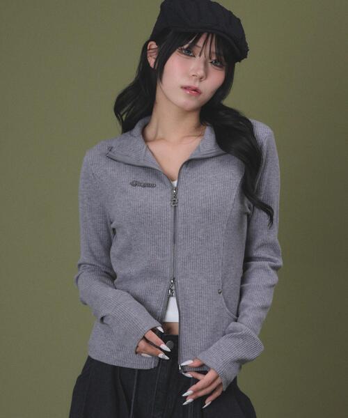 dispark（ディスパーク）の「DISPARK/【26年春夏新作】サークルスターロゴジップTOP（Tシャツ/カットソー・レディース・ブラック/杢グレー・FREE）」の8枚目の写真