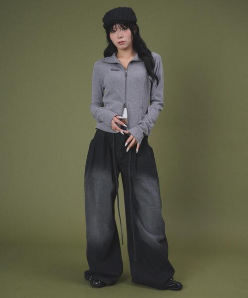 dispark（ディスパーク）の「DISPARK/【26年春夏新作】サークルスターロゴジップTOP（Tシャツ/カットソー・レディース・ブラック/杢グレー・FREE）」の10枚目の写真