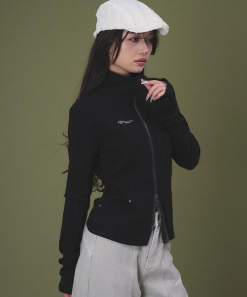 dispark（ディスパーク）の「DISPARK/【26年春夏新作】サークルスターロゴジップTOP（Tシャツ/カットソー・レディース・ブラック/杢グレー・FREE）」の6枚目の写真