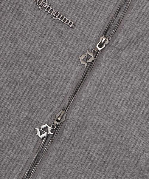 dispark（ディスパーク）の「DISPARK/【26年春夏新作】サークルスターロゴジップTOP（Tシャツ/カットソー・レディース・ブラック/杢グレー・FREE）」の16枚目の写真