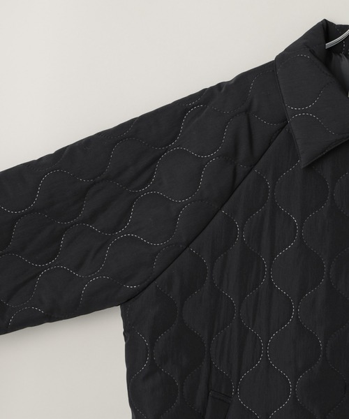 NANO universe(ナノユニバース)の「ひょうたんキルトラグランミドルコート(その他アウター・レディース・ブラック/ライトベージュ/カーキ・FREE)」の8枚目の写真