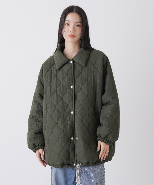 NANO universe(ナノユニバース)の「ひょうたんキルトラグランミドルコート(その他アウター・レディース・ブラック/ライトベージュ/カーキ・FREE)」の20枚目の写真