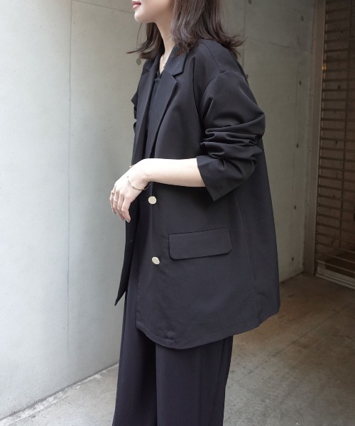 CORNERS(コーナーズ)の「【2026SS】金ボタンテーラードジャケット(テーラードジャケット・レディース・ブラック/チャコールグレー/ブラウン/ベージュ・M)」の9枚目の写真