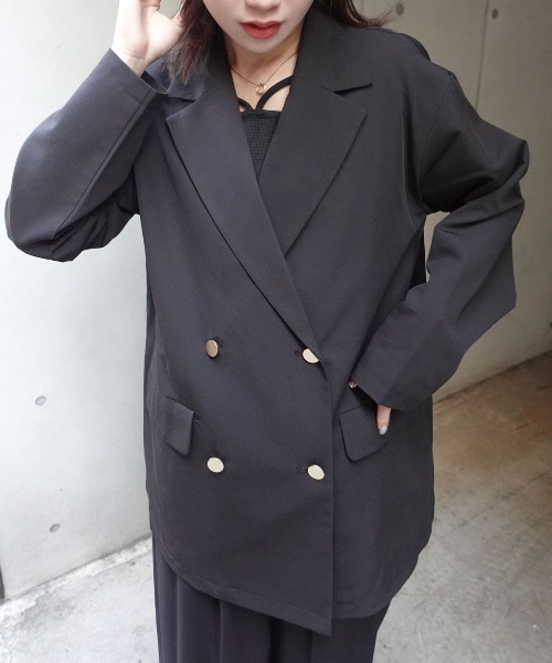 CORNERS(コーナーズ)の「【2026SS】金ボタンテーラードジャケット(テーラードジャケット・レディース・ブラック/チャコールグレー/ブラウン/ベージュ・M)」の8枚目の写真