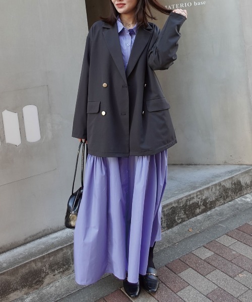 CORNERS(コーナーズ)の「【2026SS】金ボタンテーラードジャケット(テーラードジャケット・レディース・ブラック/チャコールグレー/ブラウン/ベージュ・M)」の6枚目の写真