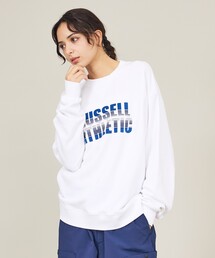【RUSSELL ATHLETIC / ラッセル アスレティック】Nu Blend Gradient Logo Sweat Crew / グラデーションロゴ スウェットクルー/ユニセックス