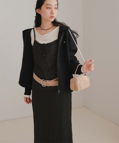miette（ミエット）の「ヘンリーネックレースキャミワンピース（ワンピース・レディース・オフホワイト/ブラック/ライトブルー・M/L）」の14枚目の写真