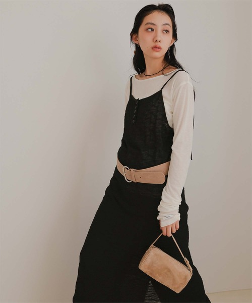 miette（ミエット）の「ヘンリーネックレースキャミワンピース（ワンピース・レディース・オフホワイト/ブラック/ライトブルー・M/L）」の15枚目の写真