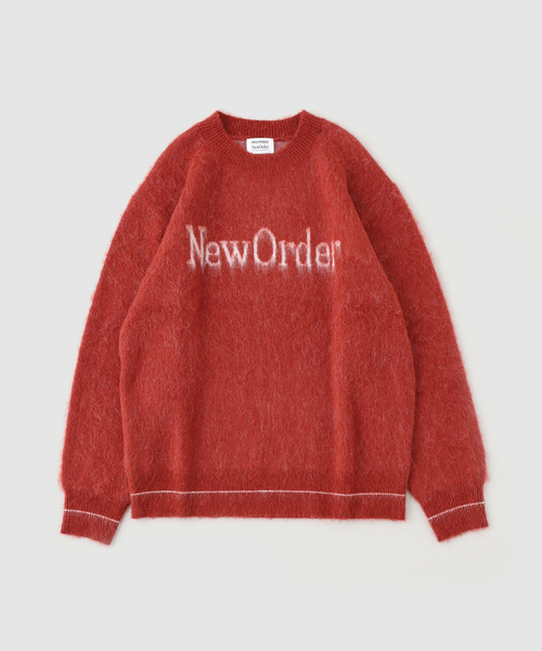 Insonnia PROJECTS（インソニアプロジェクト）の「INSONNIA PROJECTS（インソニア プロジェクツ）NEW ORDER LOGO KNIT PO（ニット/セーター・メンズ・ボルドー/ブラック・2/1）」の2枚目の写真