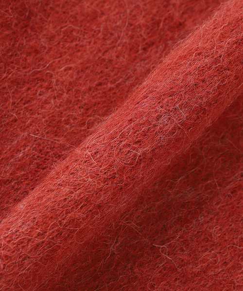 Insonnia PROJECTS（インソニアプロジェクト）の「INSONNIA PROJECTS（インソニア プロジェクツ）NEW ORDER LOGO KNIT PO（ニット/セーター・メンズ・ボルドー/ブラック・2/1）」の6枚目の写真