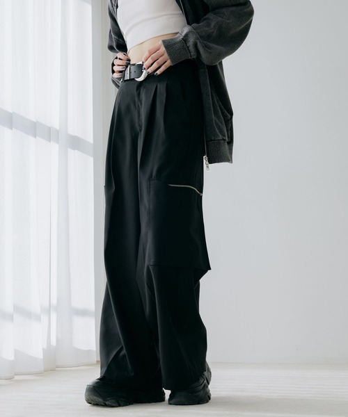 PAGEBOY（ページボーイ）の「デカポケZIPスラックス 【3color/2size】（スラックス・レディース・ブラック/カーキ/ベージュ・SMALL/MEDIUM）」の10枚目の写真