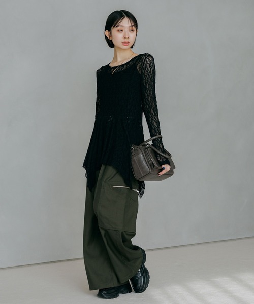 PAGEBOY（ページボーイ）の「デカポケZIPスラックス 【3color/2size】（スラックス・レディース・ブラック/カーキ/ベージュ・SMALL/MEDIUM）」の22枚目の写真