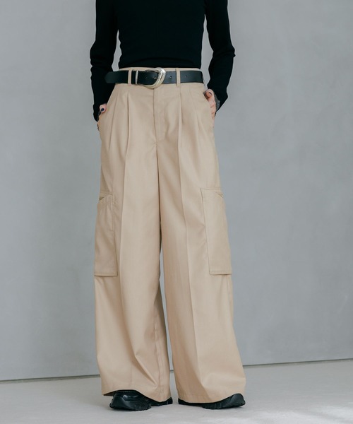 PAGEBOY（ページボーイ）の「デカポケZIPスラックス 【3color/2size】（スラックス・レディース・ブラック/カーキ/ベージュ・SMALL/MEDIUM）」の16枚目の写真