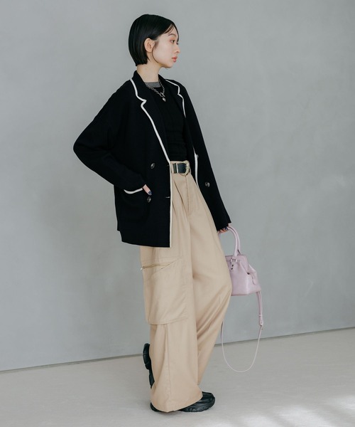 PAGEBOY（ページボーイ）の「デカポケZIPスラックス 【3color/2size】（スラックス・レディース・ブラック/カーキ/ベージュ・SMALL/MEDIUM）」の15枚目の写真