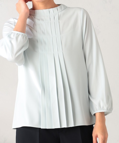 GALLORIA（ギャローリア）の「【お手入れ楽々･洗濯機で洗える】タックブラウス（シャツ/ブラウス・レディース・ホワイト/ライトグリーン/ライトベージュ・L/LL/M/S）」の12枚目の写真