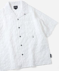 シアサッカーチェック開襟シャツ