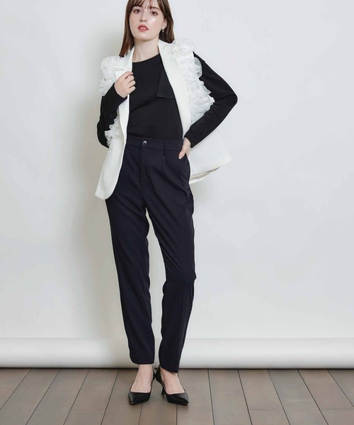 PICCIN(ピッチン)の「ショルダーリボンプルオーバー(Tシャツ/カットソー・レディース・ブラック/オフホワイト・M)」の8枚目の写真