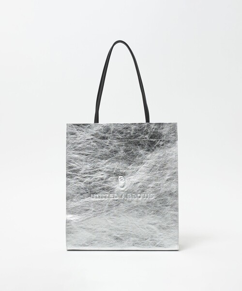 UNITED ARROWS(ユナイテッドアローズ)の「ペーパー ロゴ トートバッグ M(トートバッグ・レディース・シルバー/ブラック・FREE)」の2枚目の写真